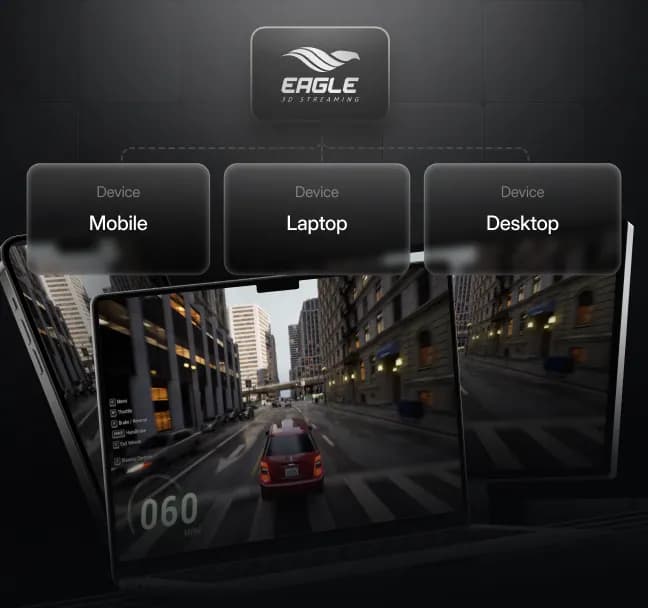 Secure deployment authentication interface connecting Unreal Engine projects to Eagle 3D Streaming deployment pipelines