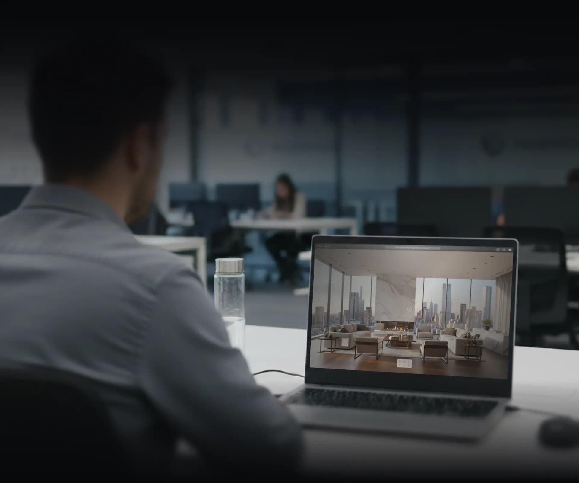 Enterprise team accessing Unreal Engine applications through a secure browser-based streaming platform within a corporate environment