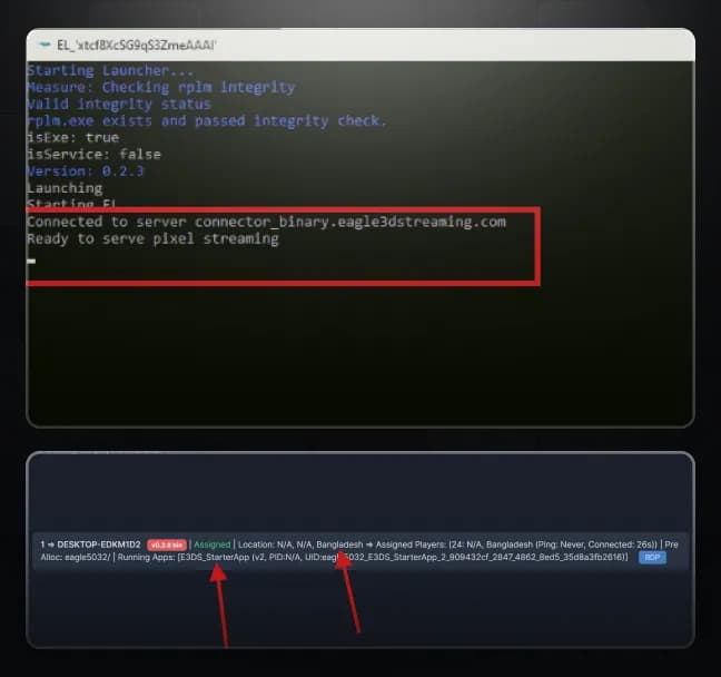 Unreal Engine application deployed entirely on local hardware with full control over infrastructure and streaming resources