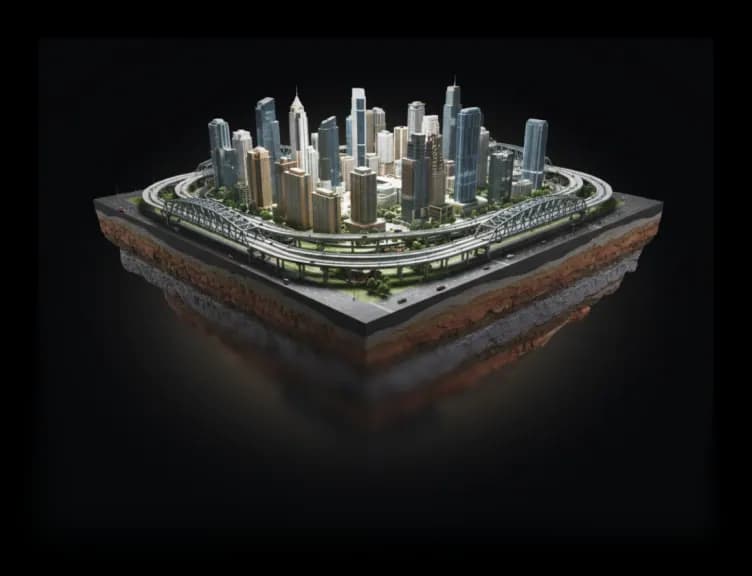 Digital twin platform visualizing large engineering infrastructure projects streamed from Unreal Engine through Eagle 3D Streaming